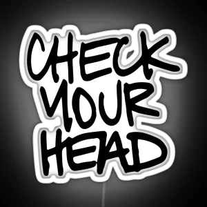 Check Your Head RGB Neon Sign