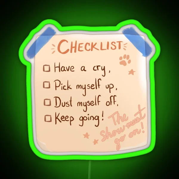 Checklist RGB Neon Sign