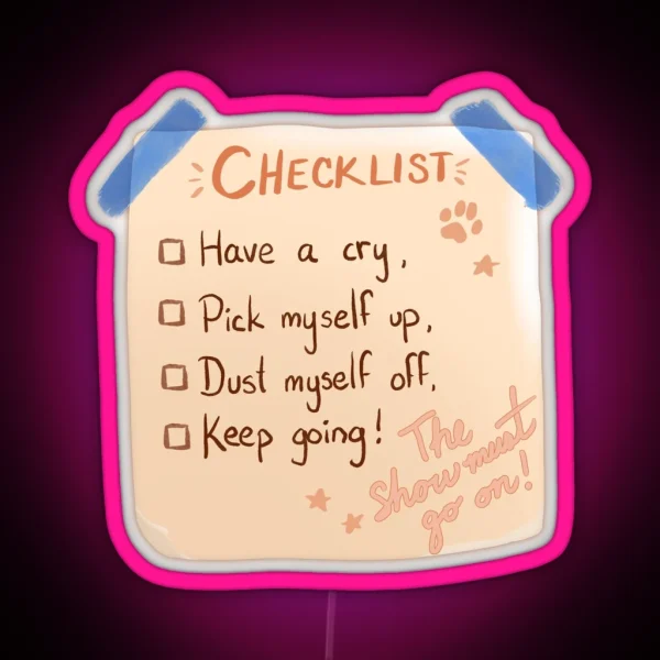 Checklist RGB Neon Sign