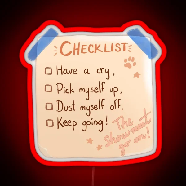 Checklist RGB Neon Sign