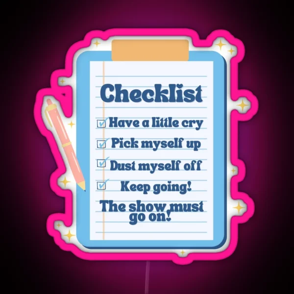 Checklist RGB Neon Sign