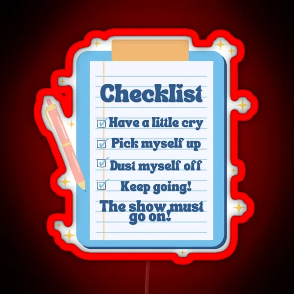 Checklist RGB Neon Sign