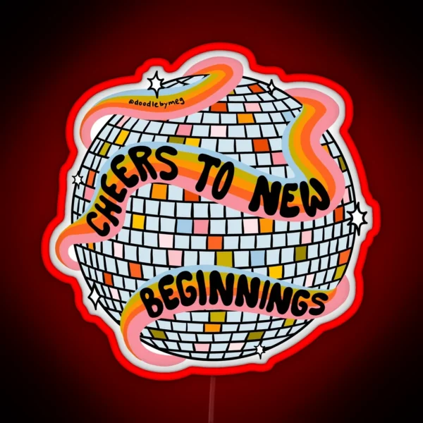 Cheers To New Beginnings RGB Neon Sign