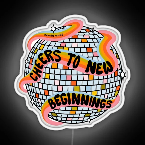 Cheers To New Beginnings RGB Neon Sign