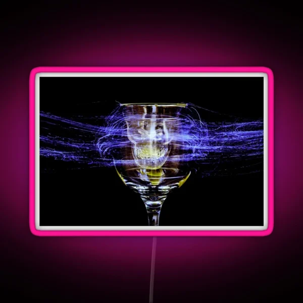 Cheese And Wine RGB Neon Sign