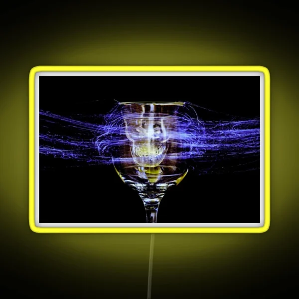 Cheese And Wine RGB Neon Sign
