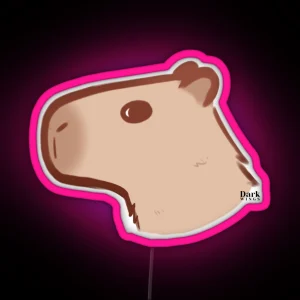 Cheesecake The Capybara Side Eye Led And Magnets RGB Neon Sign