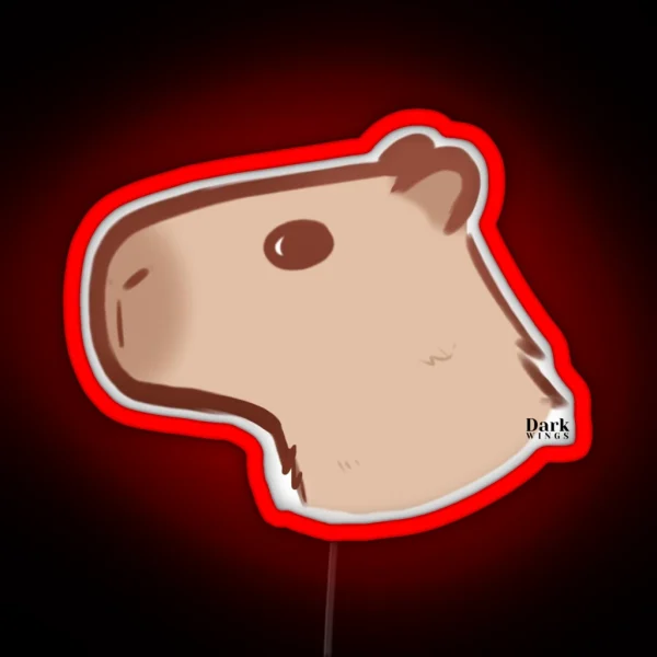 Cheesecake The Capybara Side Eye Led And Magnets RGB Neon Sign