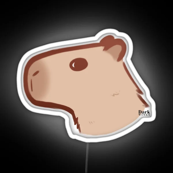 Cheesecake The Capybara Side Eye Led And Magnets RGB Neon Sign