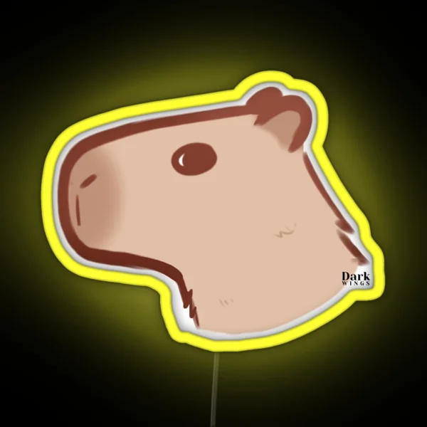 Cheesecake The Capybara Side Eye Led And Magnets RGB Neon Sign