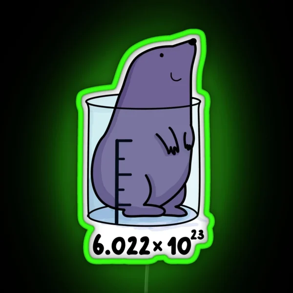 Chemistry Mole Funny Animal Puns RGB Neon Sign