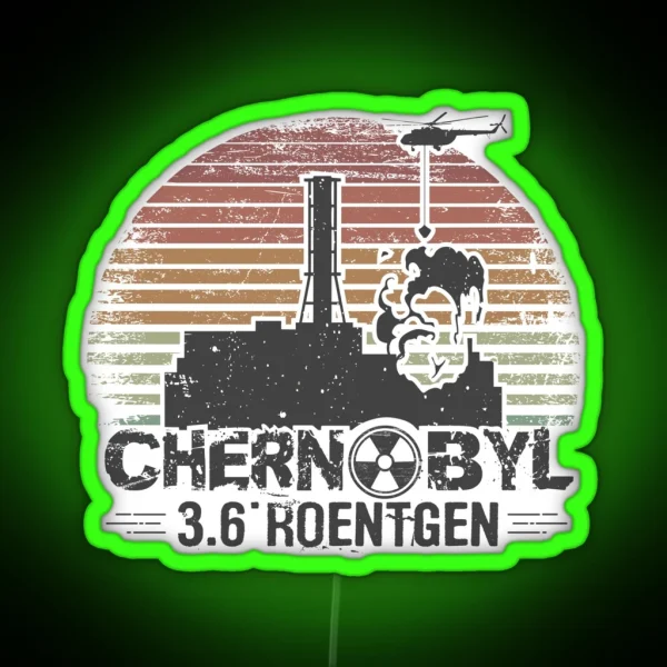 Chernobyl Nuclear Power Plant Vintage RGB Neon Sign