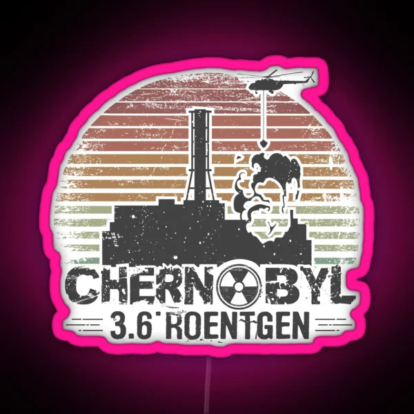 Chernobyl Nuclear Power Plant Vintage RGB Neon Sign