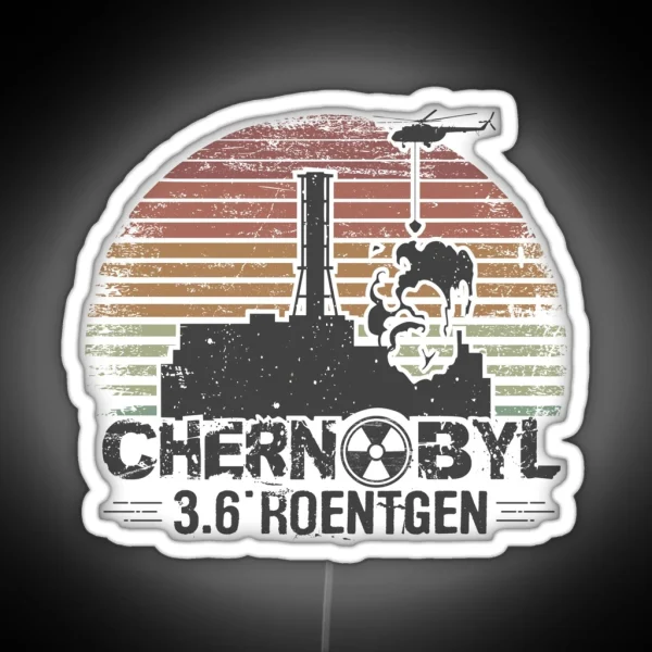 Chernobyl Nuclear Power Plant Vintage RGB Neon Sign