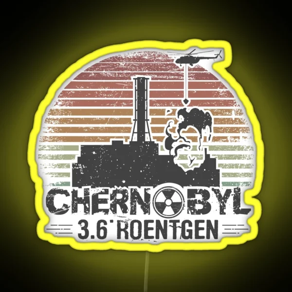 Chernobyl Nuclear Power Plant Vintage RGB Neon Sign
