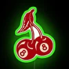 Vibrant Cherry Neon Sign in 8 Color Changing RGB Display