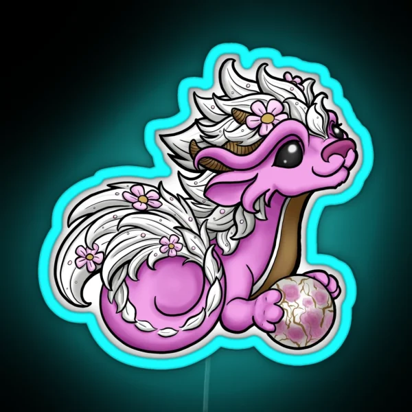 Cherry Blossom Dragon RGB Neon Sign