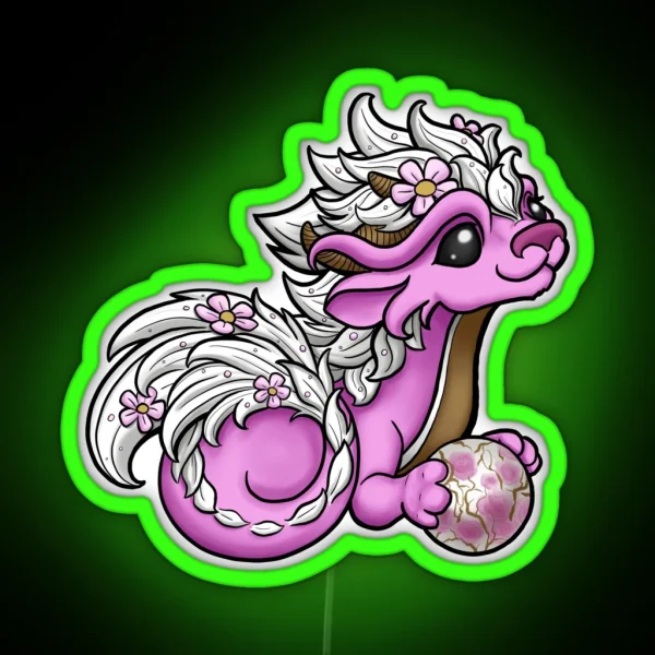 Cherry Blossom Dragon RGB Neon Sign
