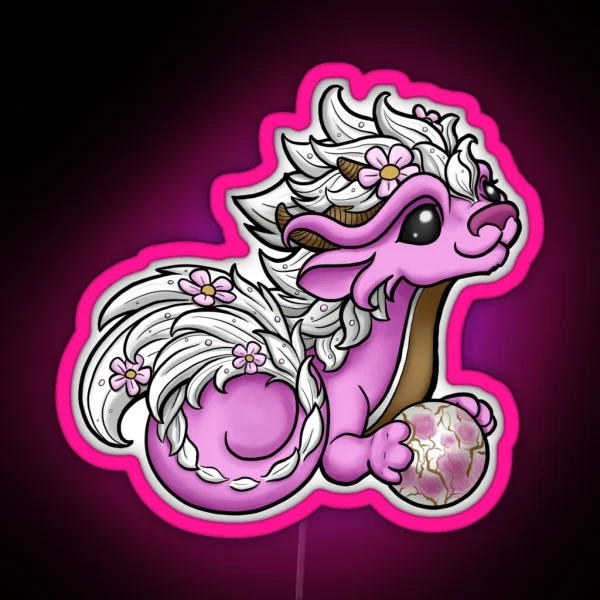 Cherry Blossom Dragon RGB Neon Sign