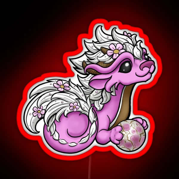 Cherry Blossom Dragon RGB Neon Sign