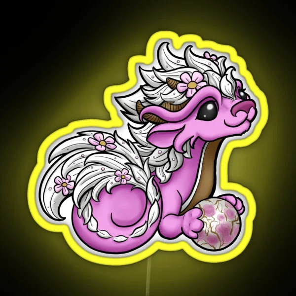 Cherry Blossom Dragon RGB Neon Sign