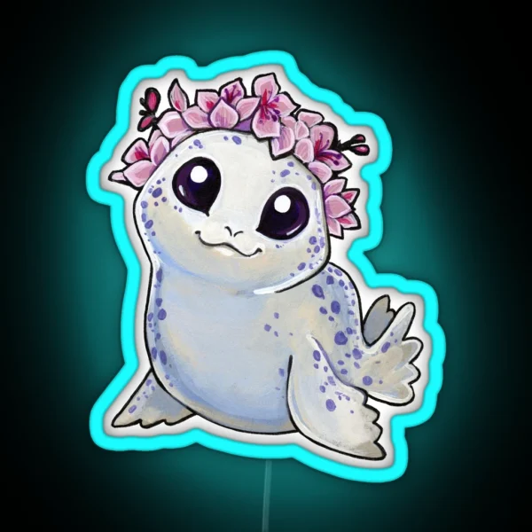 Cherry Blossom Seal RGB Neon Sign