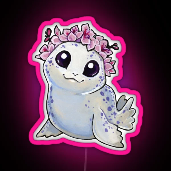 Cherry Blossom Seal RGB Neon Sign