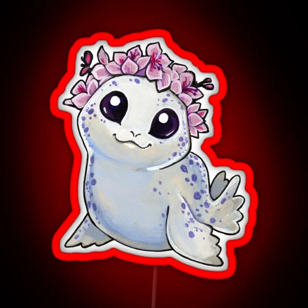 Cherry Blossom Seal RGB Neon Sign