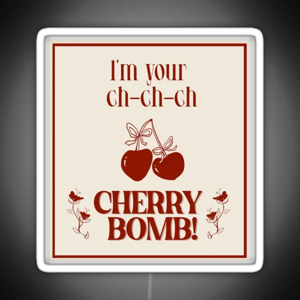 Cherry Bomb With A Ribbon Coquette RGB Neon Sign