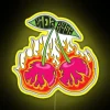 Color-Changing Cherry Red and Green Neon LED Sign Display