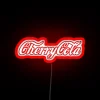 Vibrant Cherry Cola Themed Neon Sign with Color Changing LED Technology