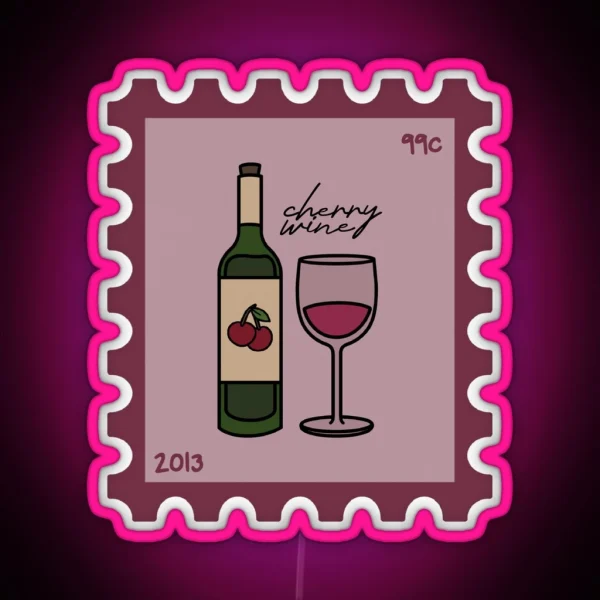 Cherry Wine Hozier Stamp RGB Neon Sign