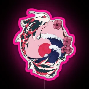 Cherryblossom Koi RGB Neon Sign