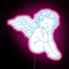 Customizable Cherub RGB Neon Sign with Color-Changing Digital Canvas Display