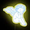 Customizable Cherub LED Sign with Color-Changing RGB Neon Accent Lighting