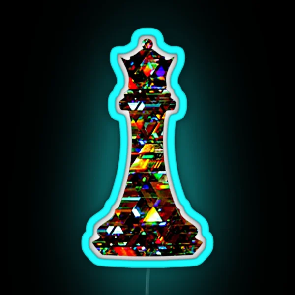 Chess Piece The Queen 3 RGB Neon Sign