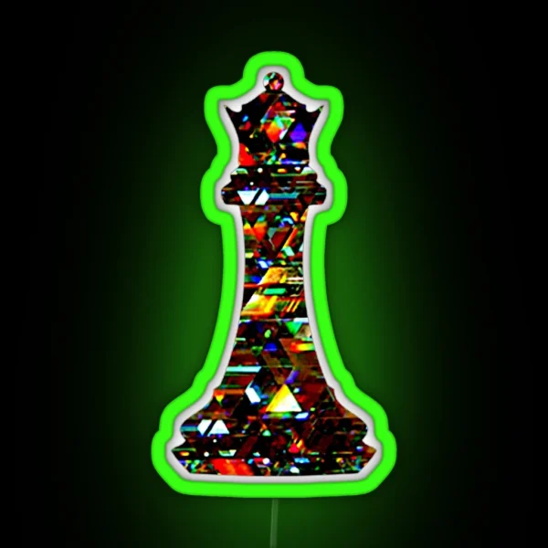 Chess Piece The Queen 3 RGB Neon Sign