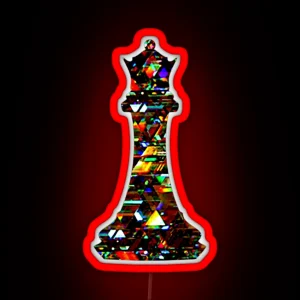 Chess Piece The Queen 3 RGB Neon Sign