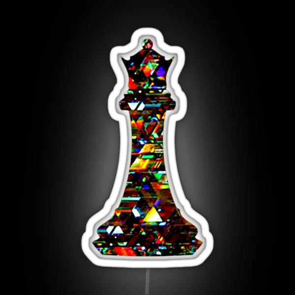 Chess Piece The Queen 3 RGB Neon Sign