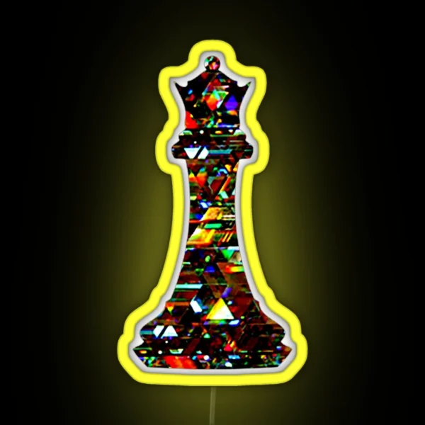Chess Piece The Queen 3 RGB Neon Sign