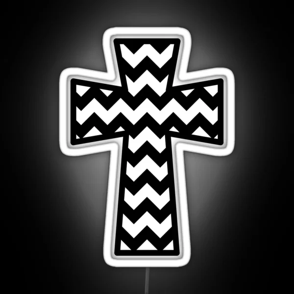 Chevron Cross RGB Neon Sign