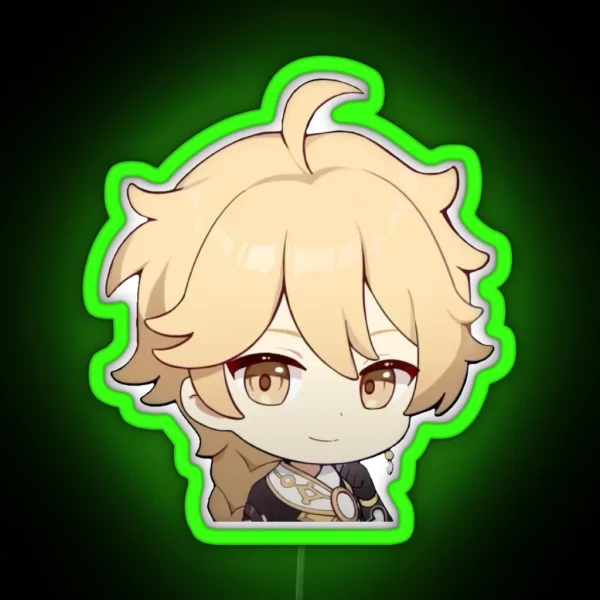 Chibi Aether Genshin Impact RGB Neon Sign