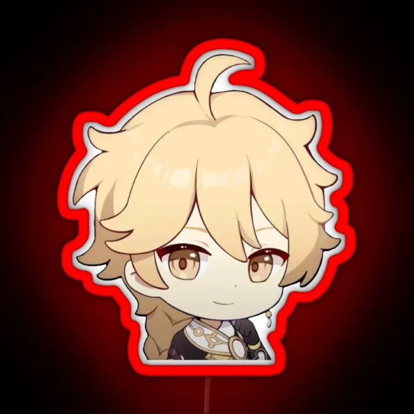 Chibi Aether Genshin Impact RGB Neon Sign