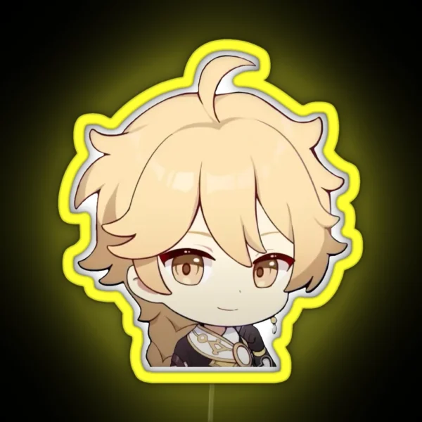 Chibi Aether Genshin Impact RGB Neon Sign