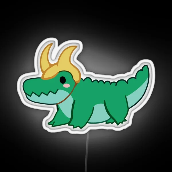 Chibi Alligator Loki RGB Neon Sign