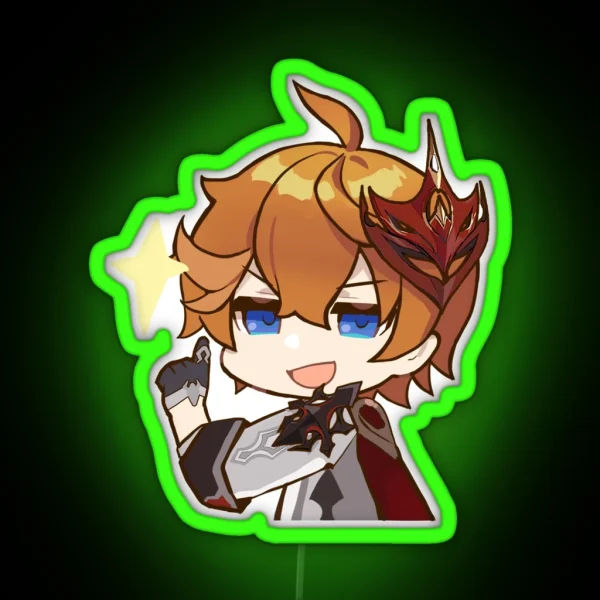 Chibi Childe Genshin Impact RGB Neon Sign