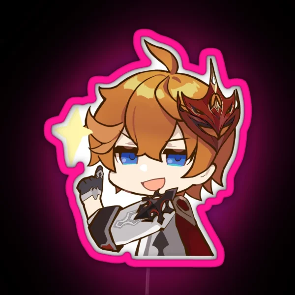Chibi Childe Genshin Impact RGB Neon Sign