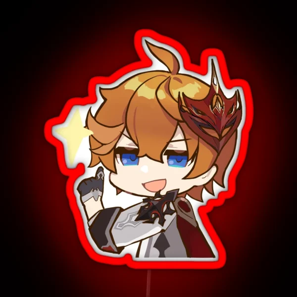 Chibi Childe Genshin Impact RGB Neon Sign