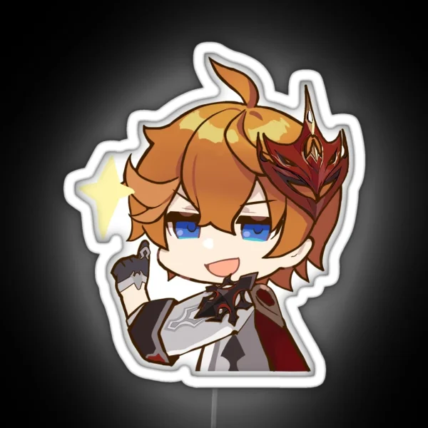 Chibi Childe Genshin Impact RGB Neon Sign