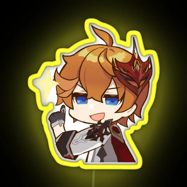 Chibi Childe Genshin Impact RGB Neon Sign